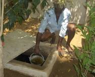 drawing water from the septic tank